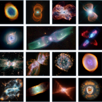 collage of Hubble views of planetary nebulas