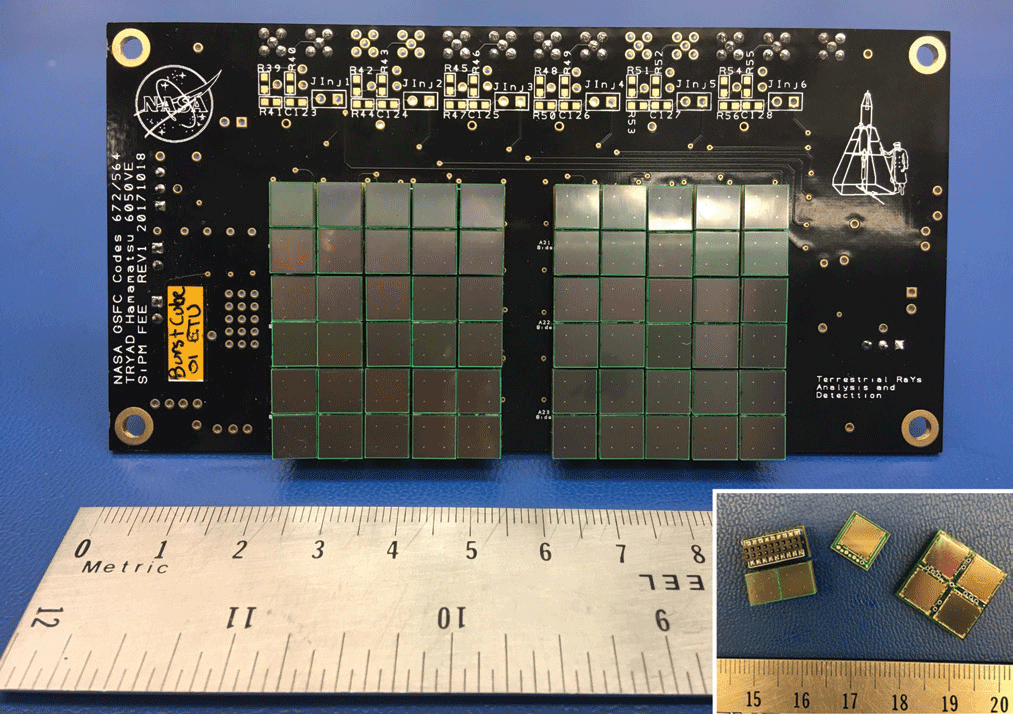 Photo of large-area arrays and carrier board