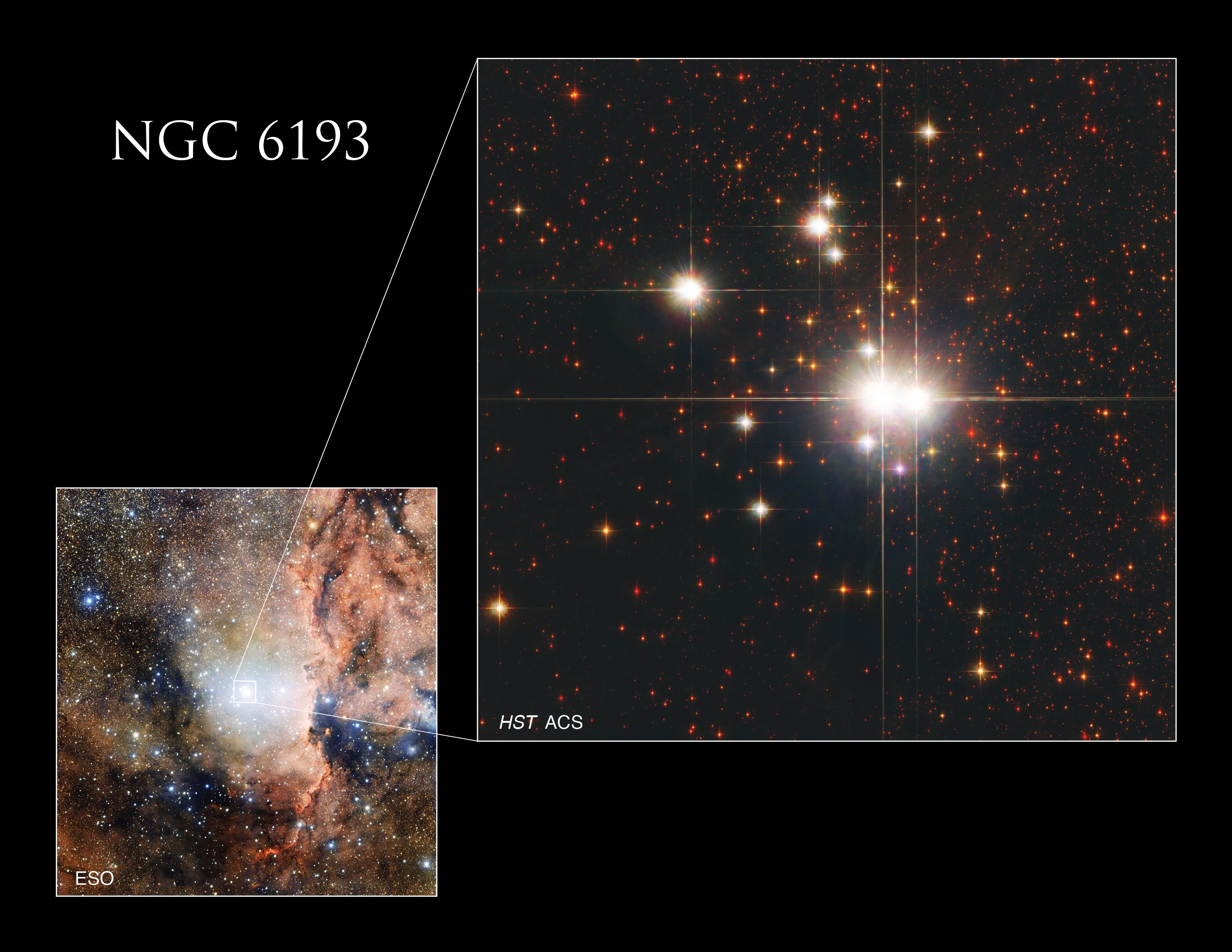 This image provides context for Hubble’s observation of Caldwell 82 (NGC 6193).