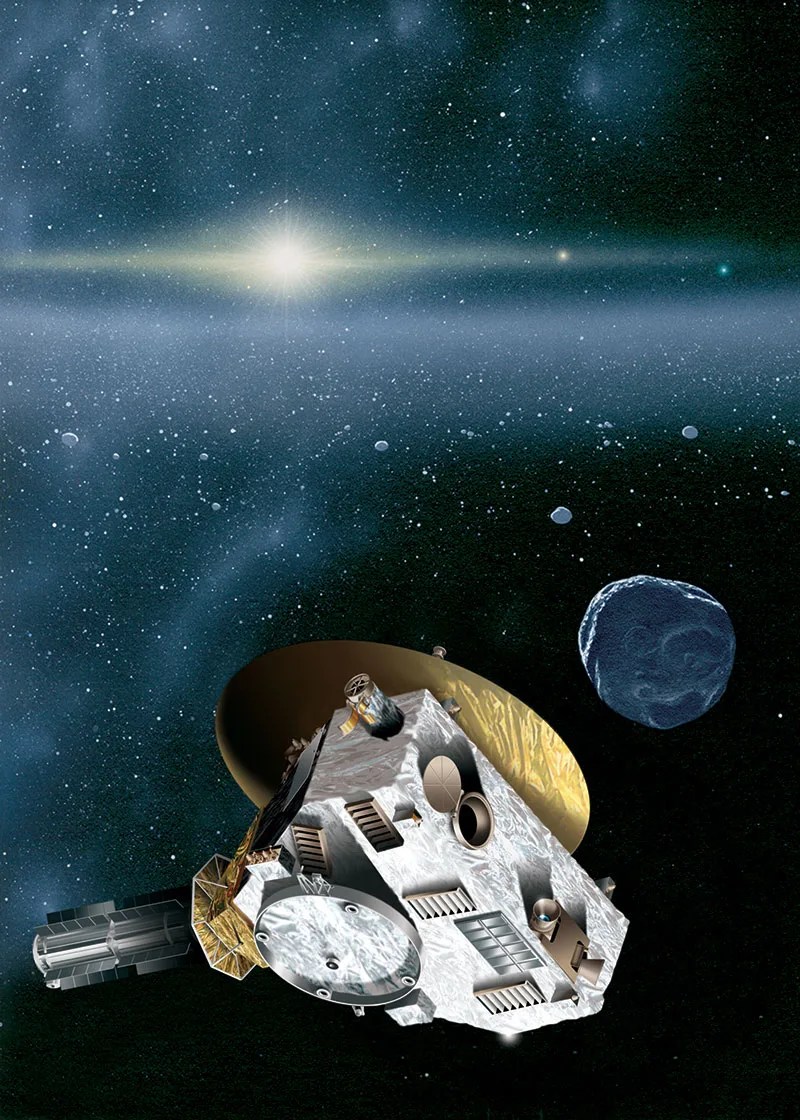 New Horizons spacecraft encountering a Kuiper Belt object