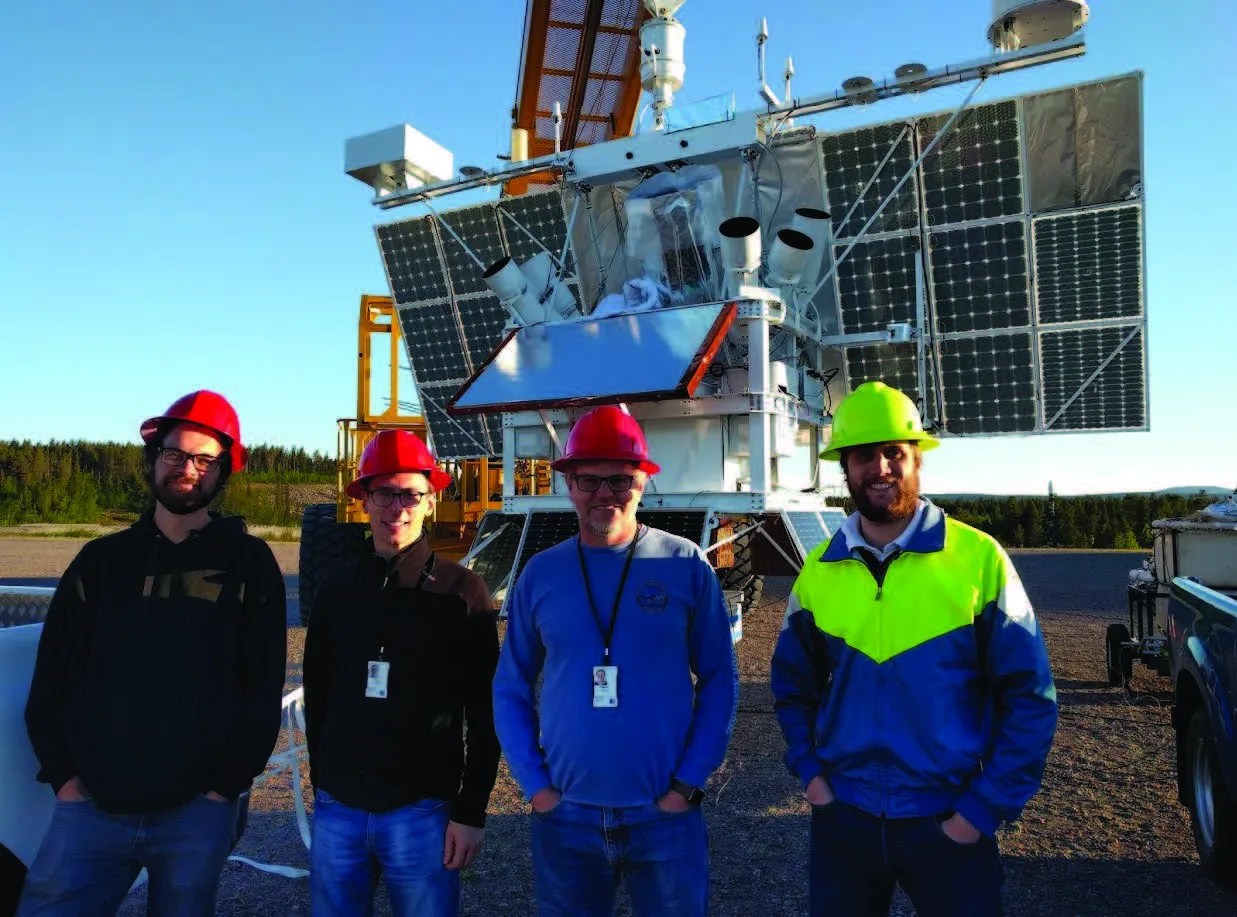 Photo of researchers prior to launching balloon