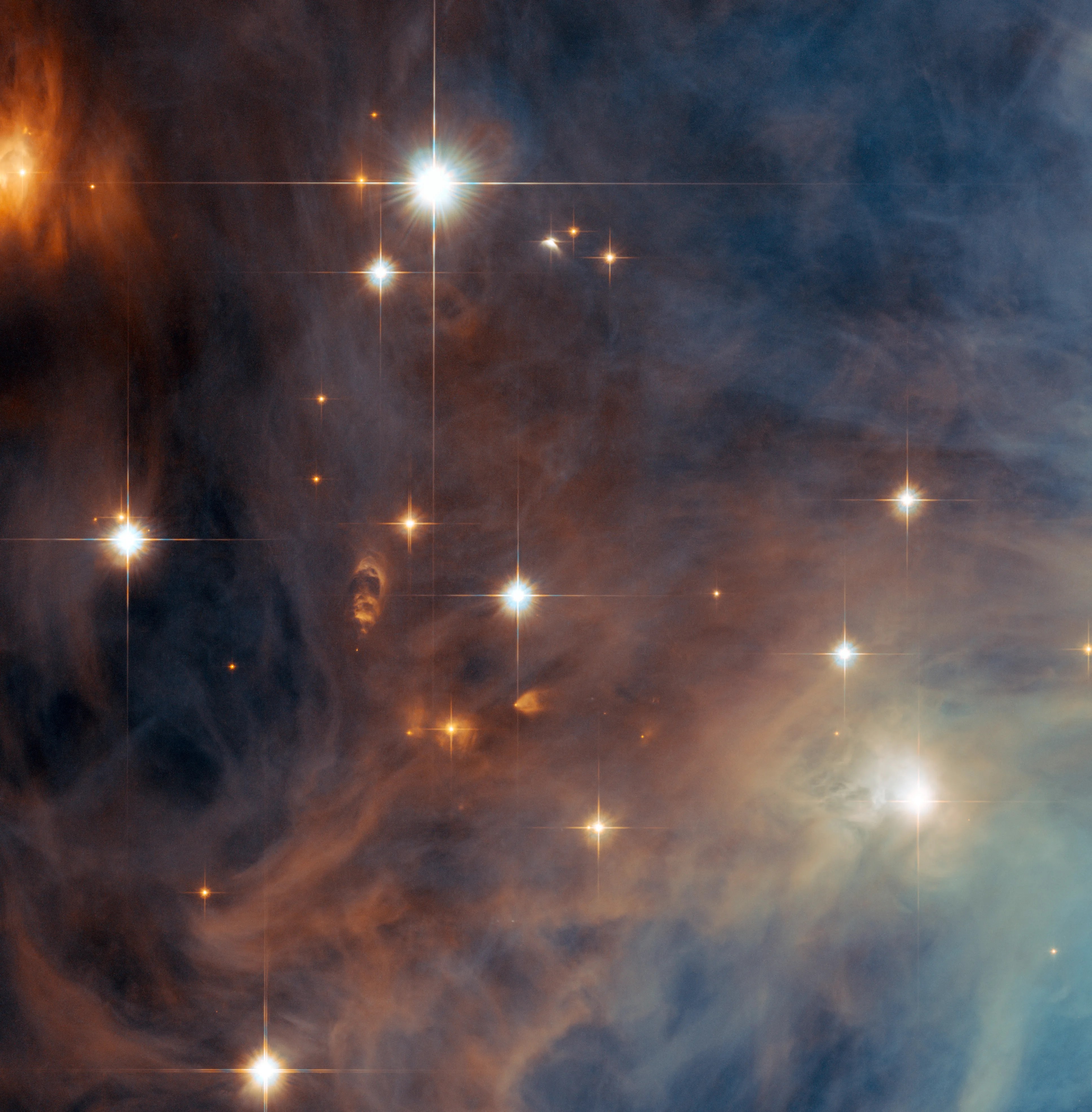 hot, young stars in M43