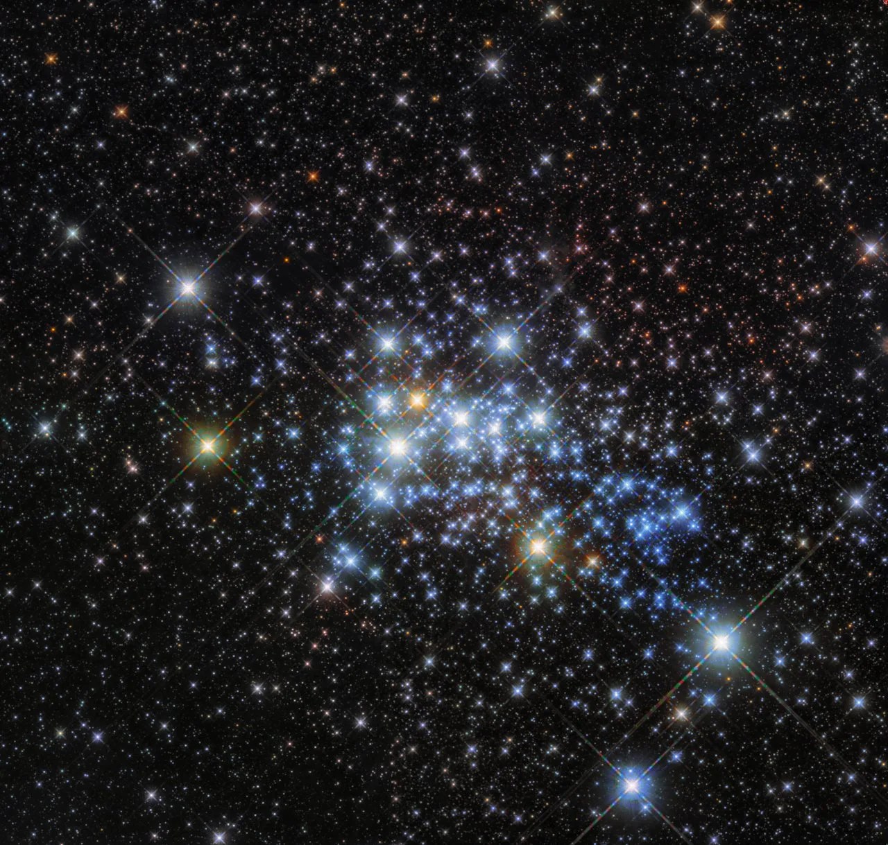 Cluster of stars in the void