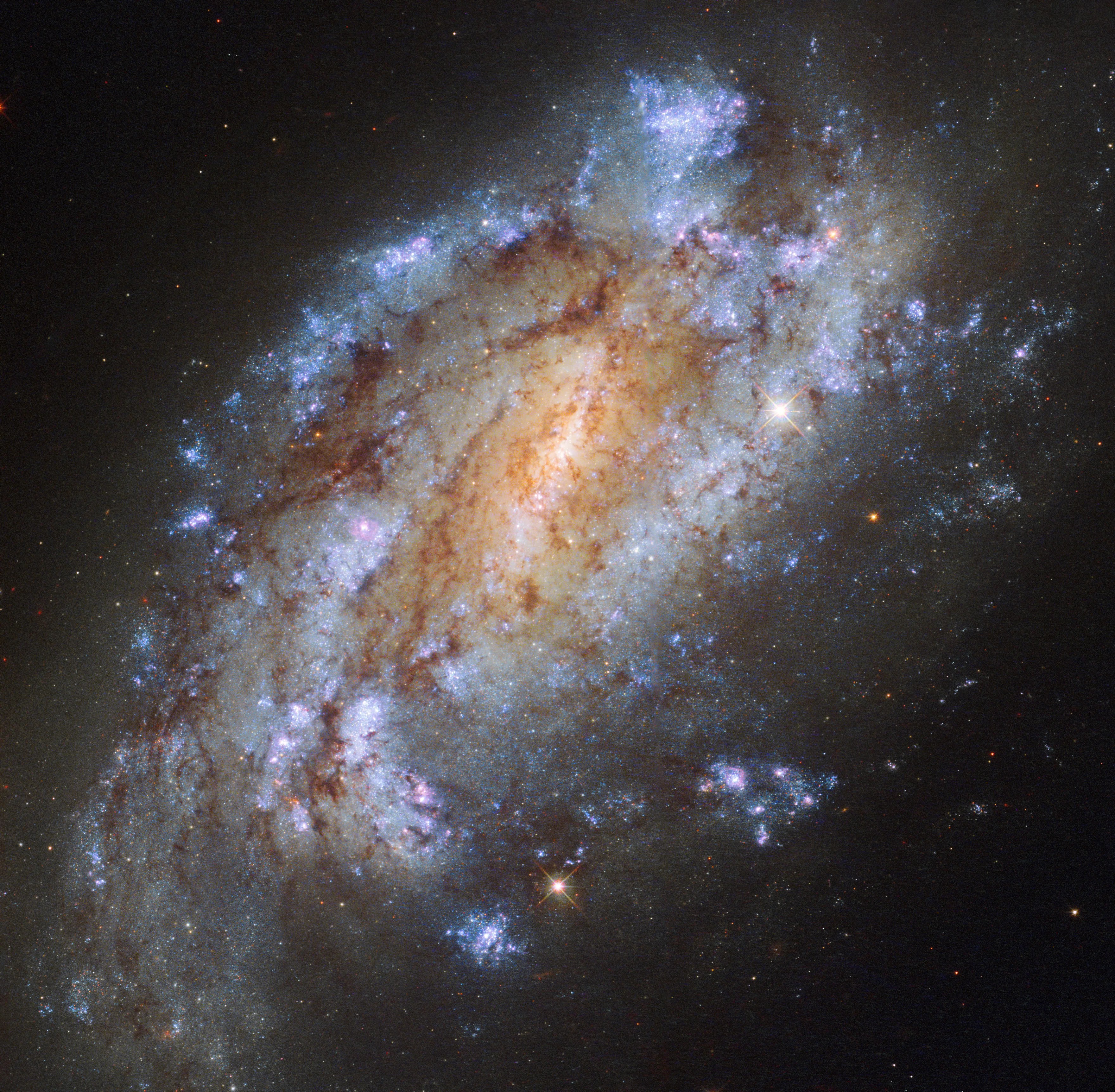 A bright, ragged spiral galaxy