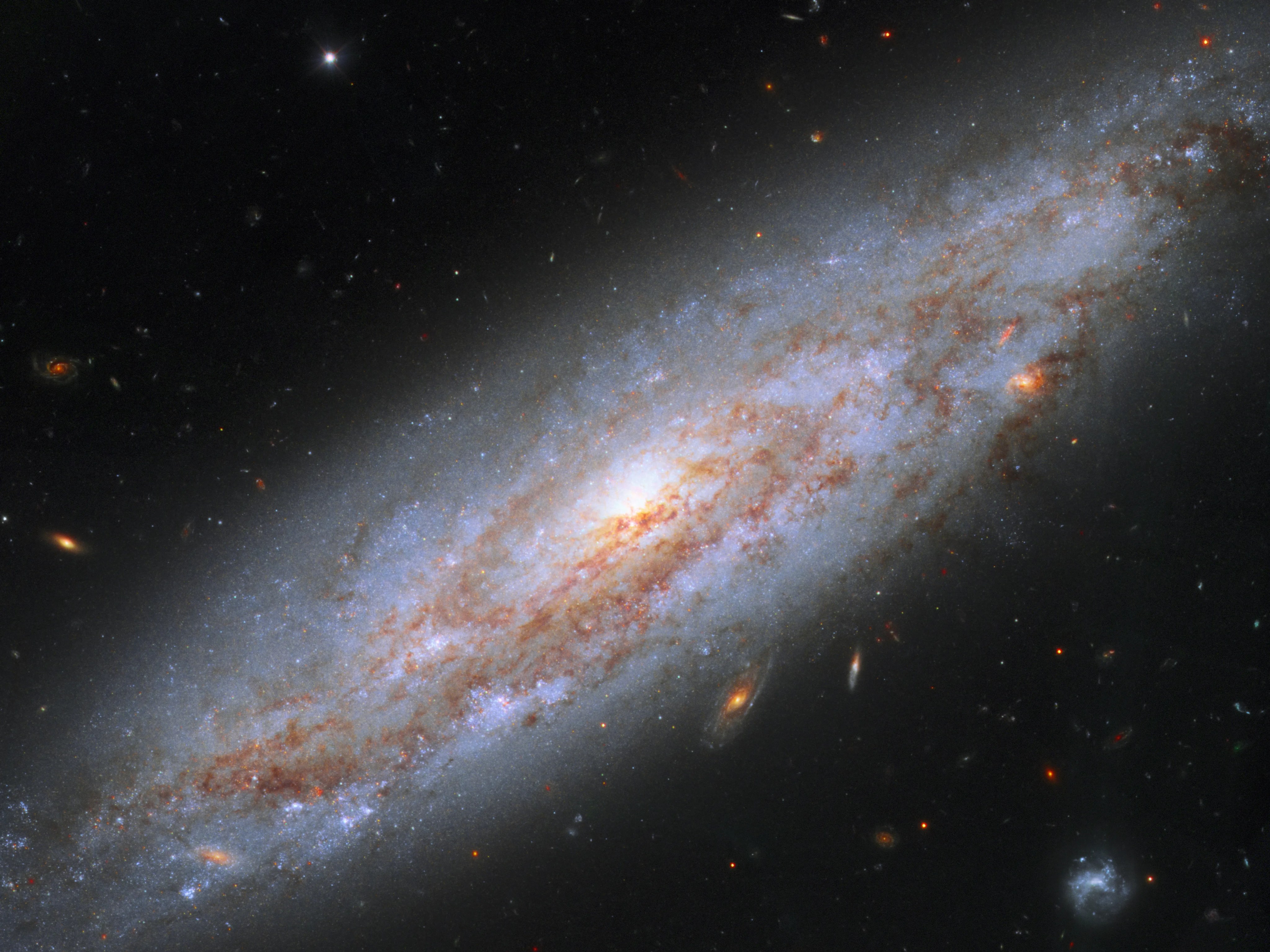 Pretty spiral galaxy seen diagonally