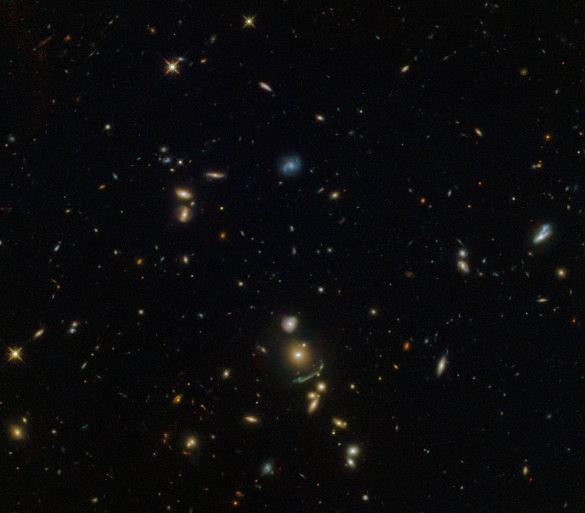 A smattering of galaxies of all shapes and colors