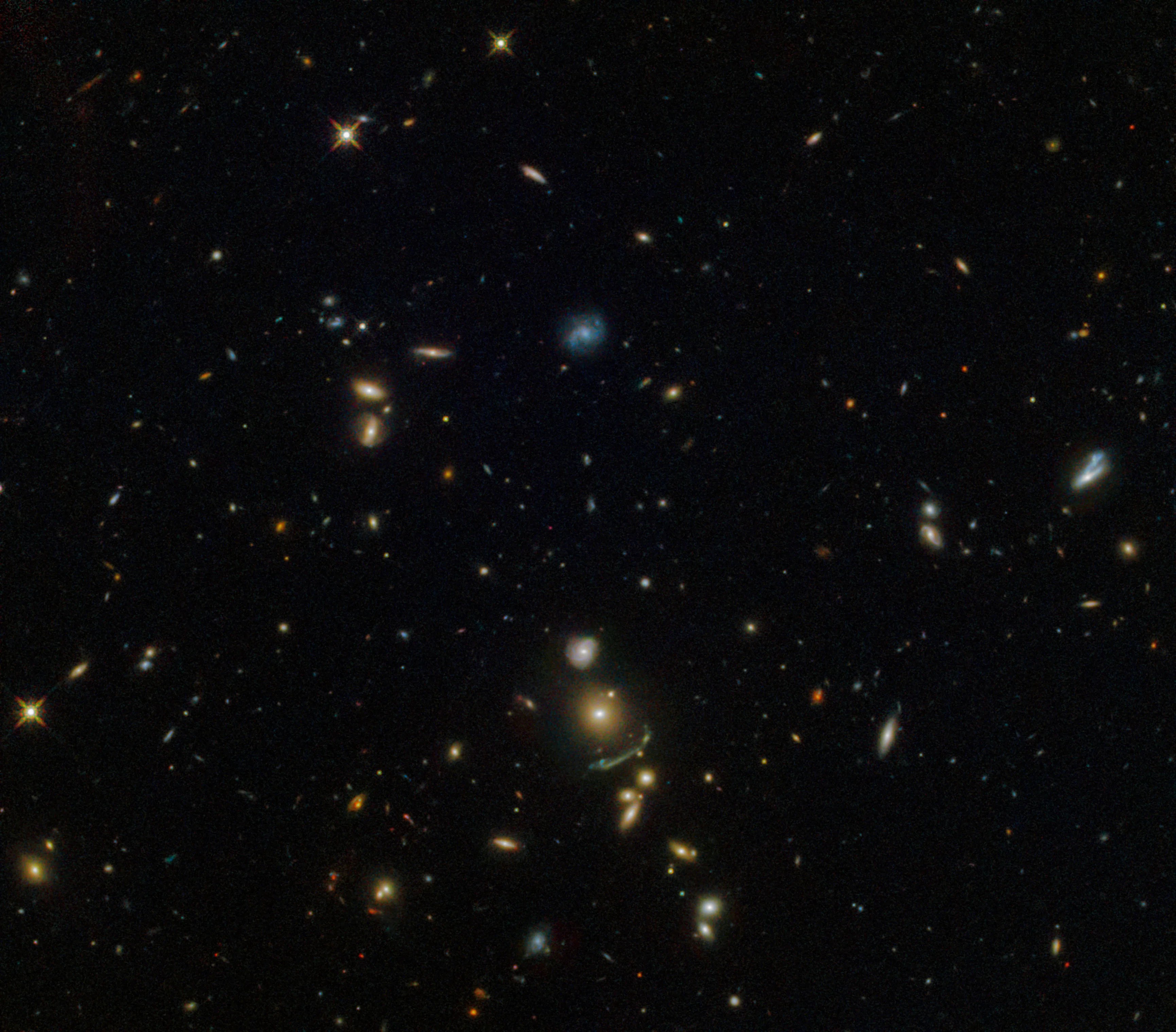 A smattering of galaxies of all shapes and colors