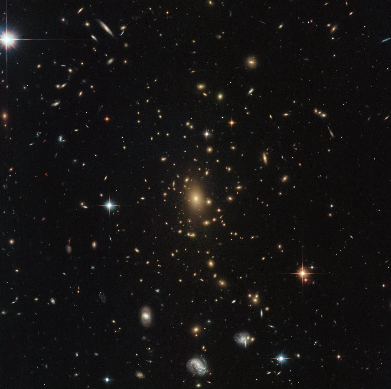 Hubble image of rxc j2211.7-0350