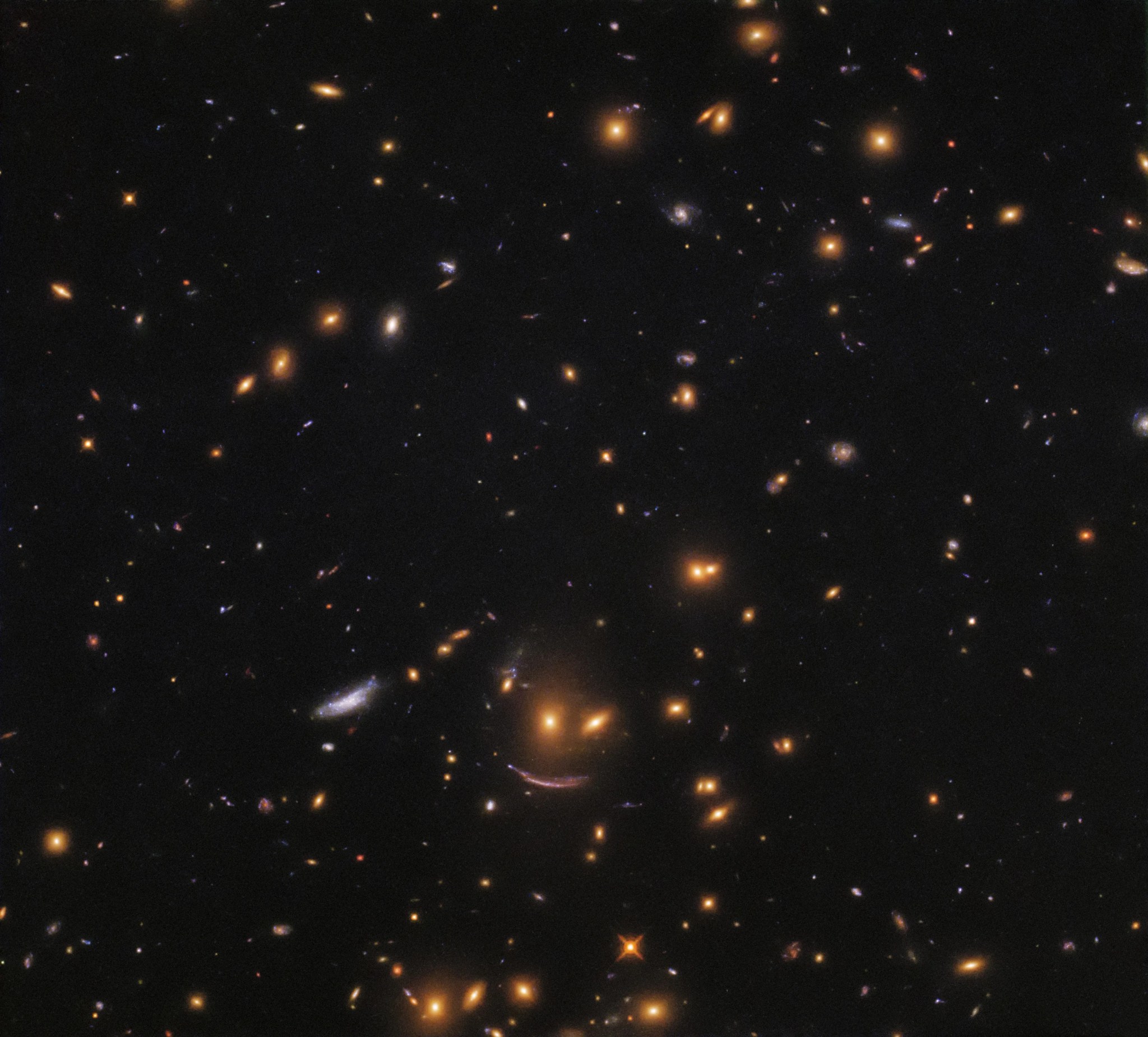 Orange blobs and blue galaxies