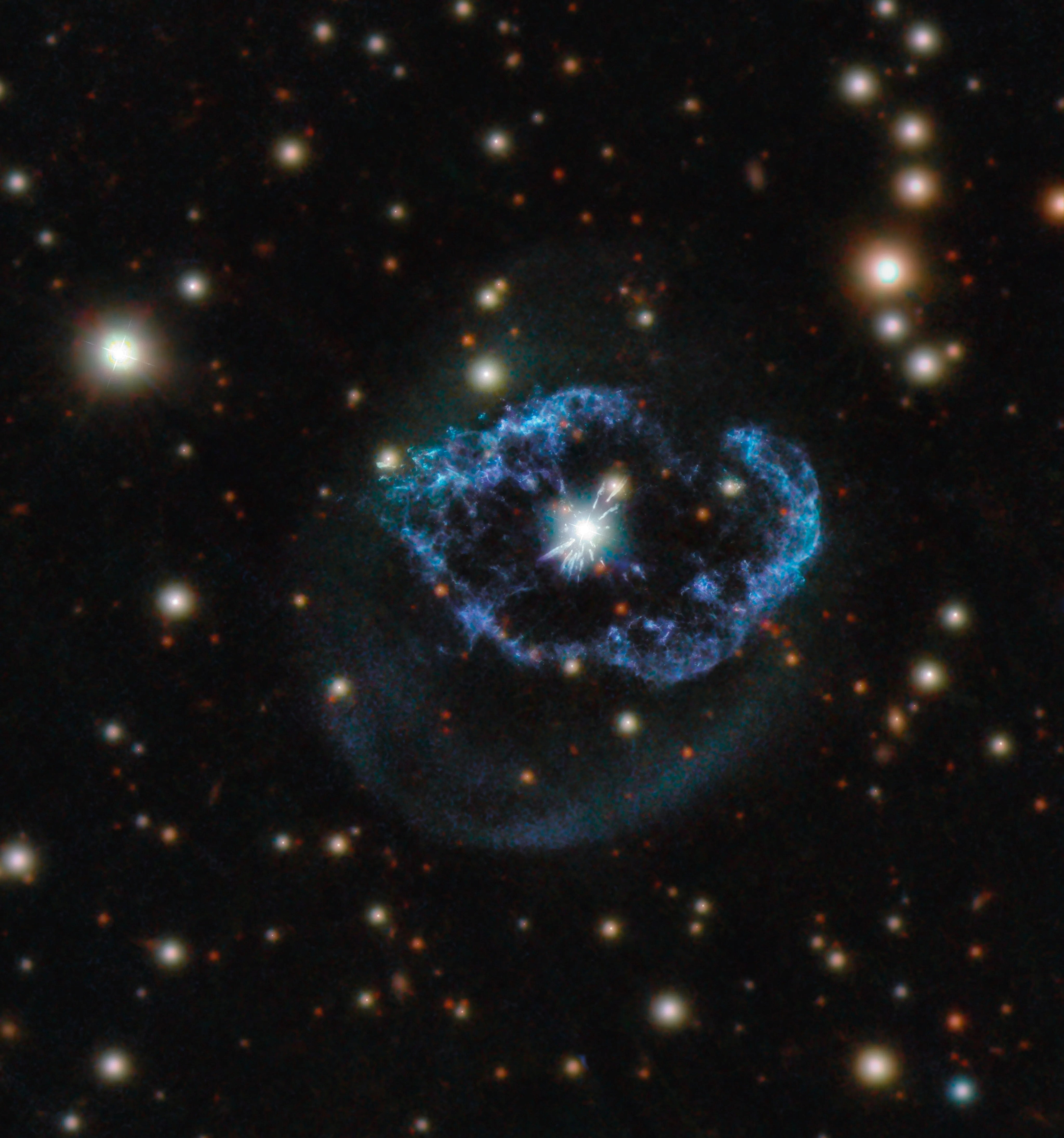 Located around 5,000 light-years away in the constellation of cygnus (the swan), abell 78 is an unusual type of planetary nebula