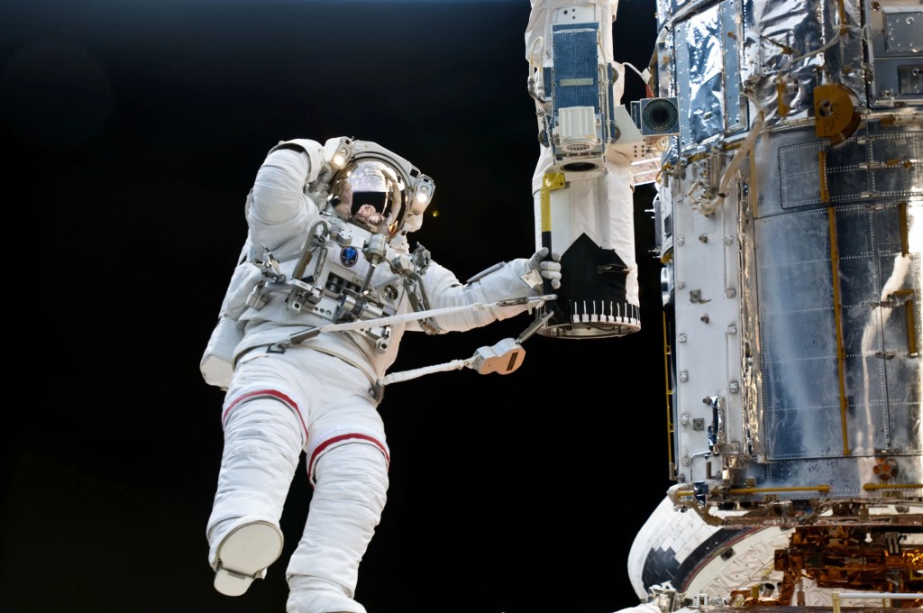 Astronaut John Grunsfeld flew the most missions to Hubble (three) and conducted the most spacewalks (eight).