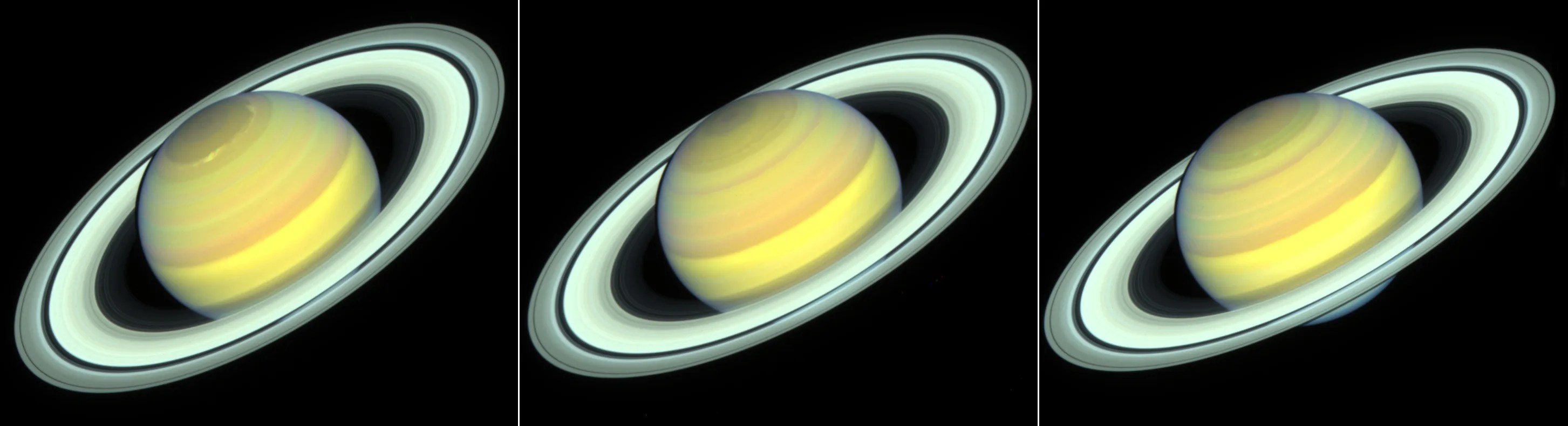 Hubble images of saturn