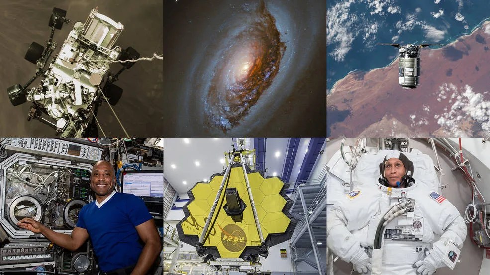 collage of virtual nasa presentations