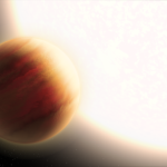 illustration of exoplanet WASP-79b and its parent star