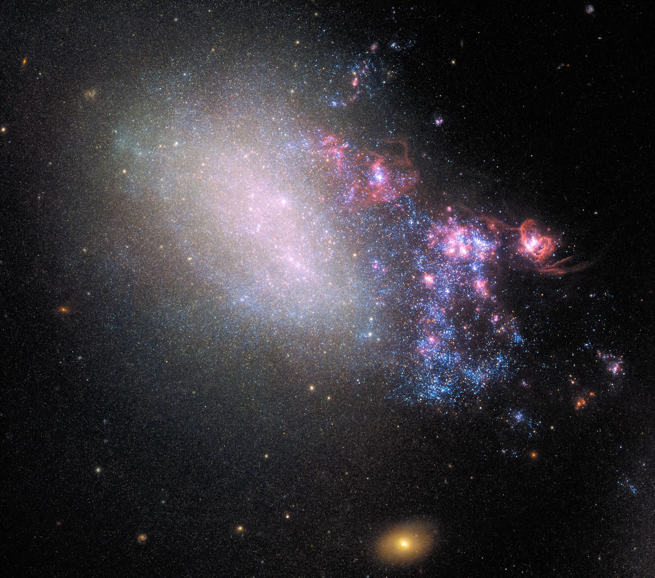 Hubble image of irregular galaxy ngc 4485