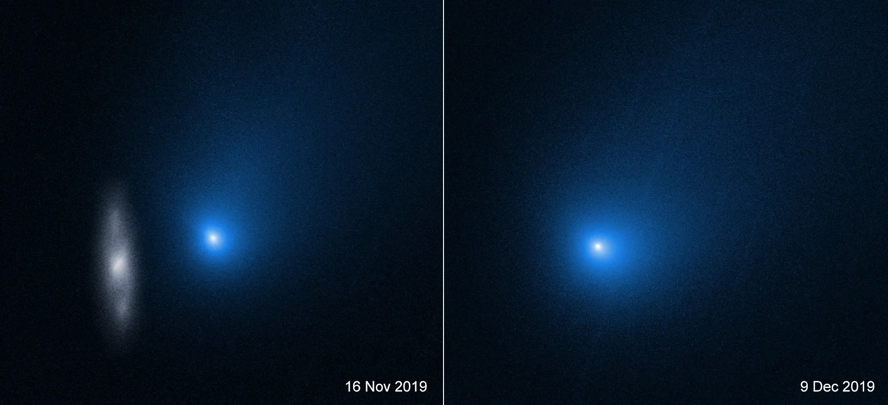 Two views of comet 2I/Borisov from Hubble