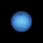 This Hubble Space Telescope snapshot of the dynamic blue-green planet Neptune