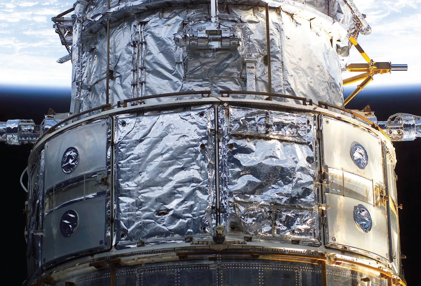 The New Outer Blanket Layer (NOBL) covers protect Hubble external blankets.