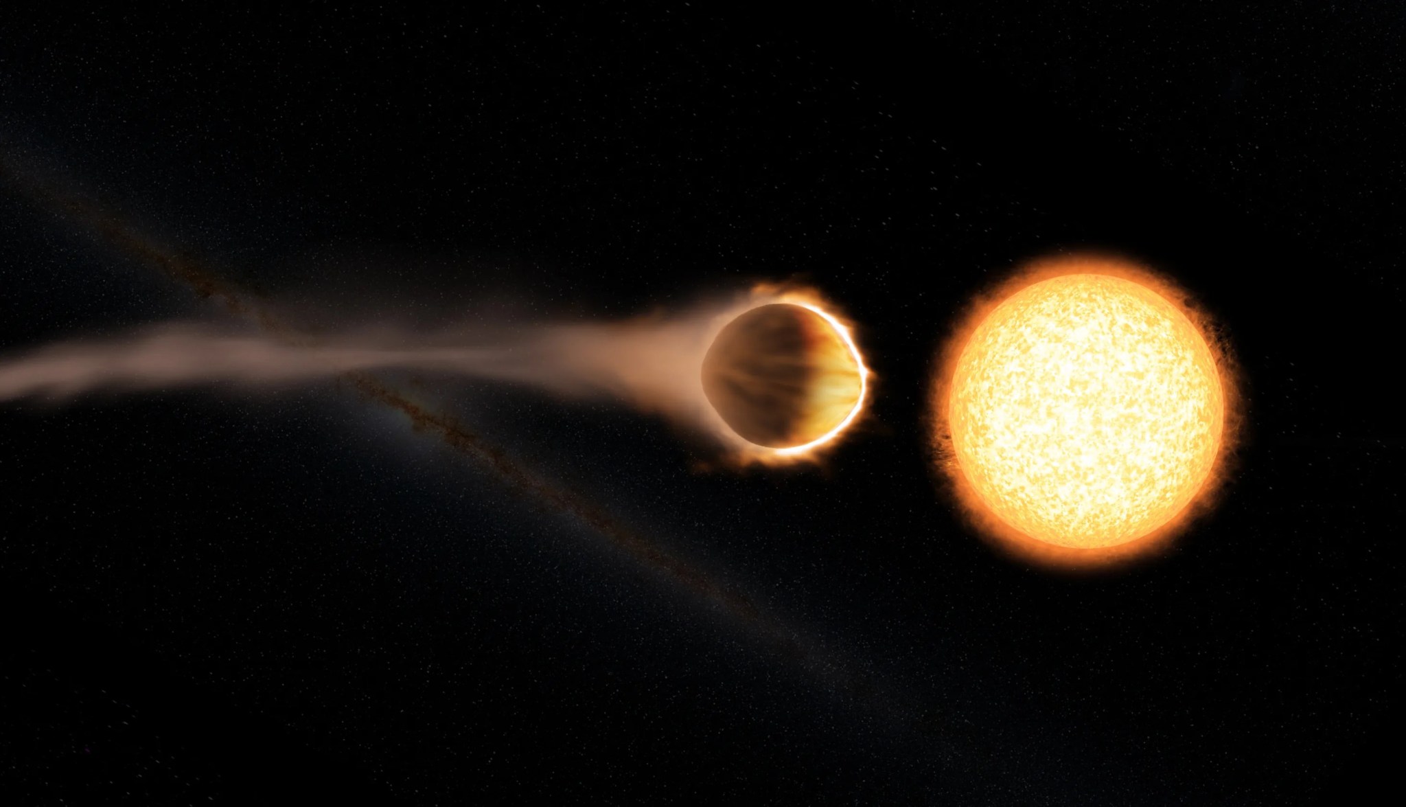 Artist's concept shows hot Jupiter WASP-121