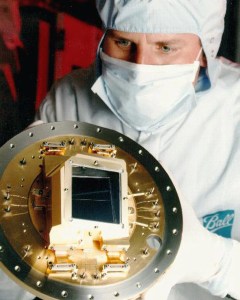 This is an image of a technician holding the ACS WFP CCD.