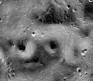Composite image of a plateau above Nobile crater near the South Pole of the Moon.