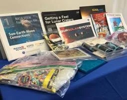 NASA-themed library kit displayed on a table