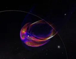 The interaction of solar winds with Earth’s magnetosphere visualized in OpenSpace.