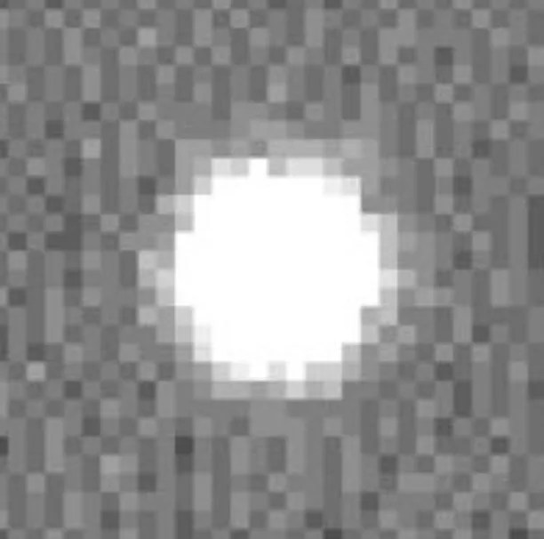 Fuzzy image of Huygens probe.