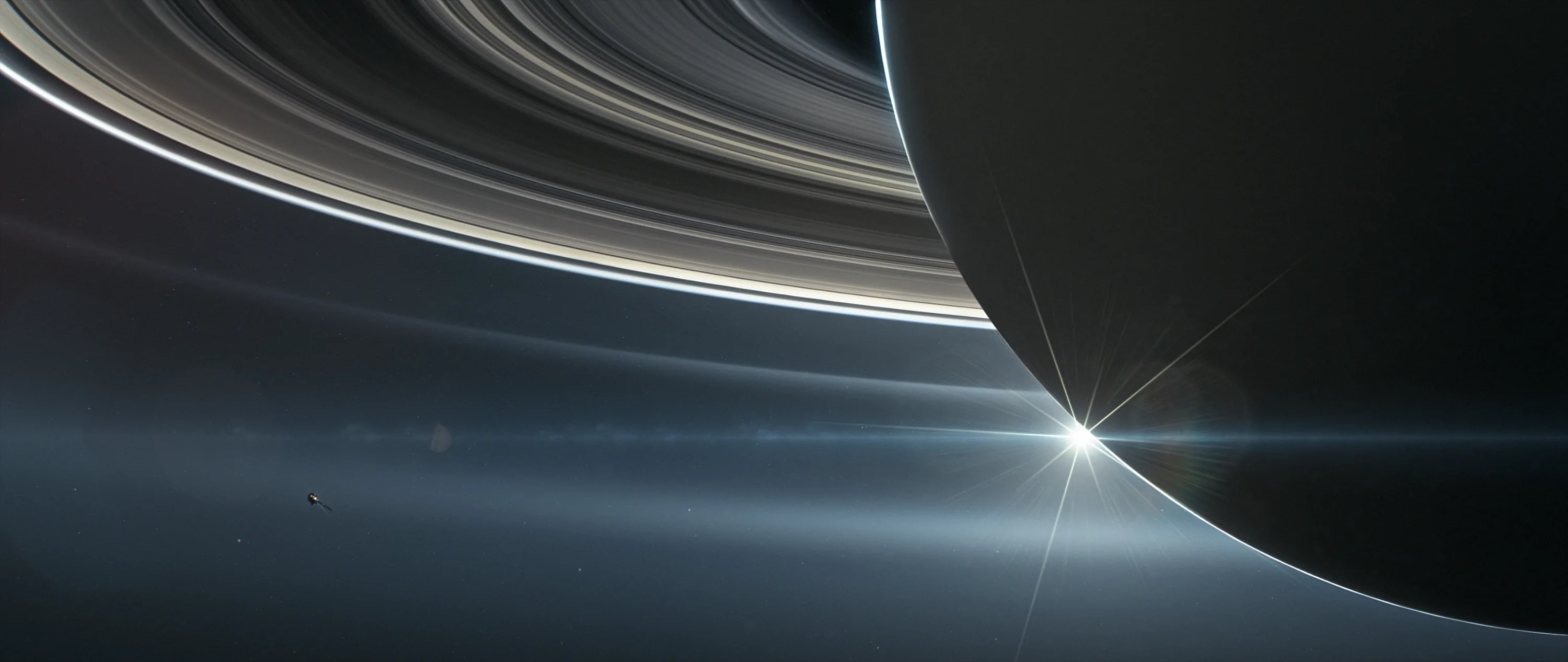 Backlit Saturn Illustrated