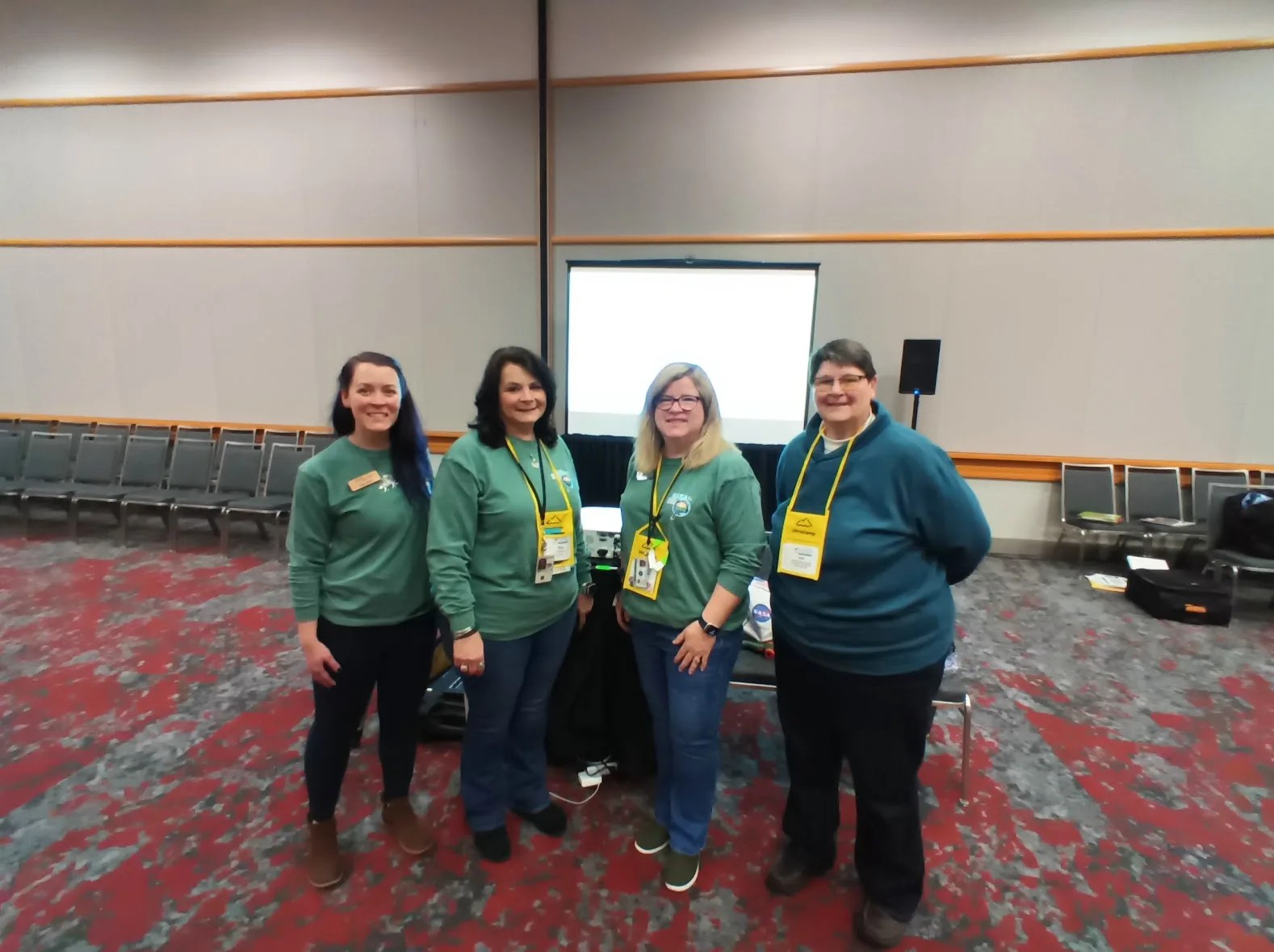 Photo of the Session lead and the three GLOBE Goes to Camp Directors who helped facilitate the session.