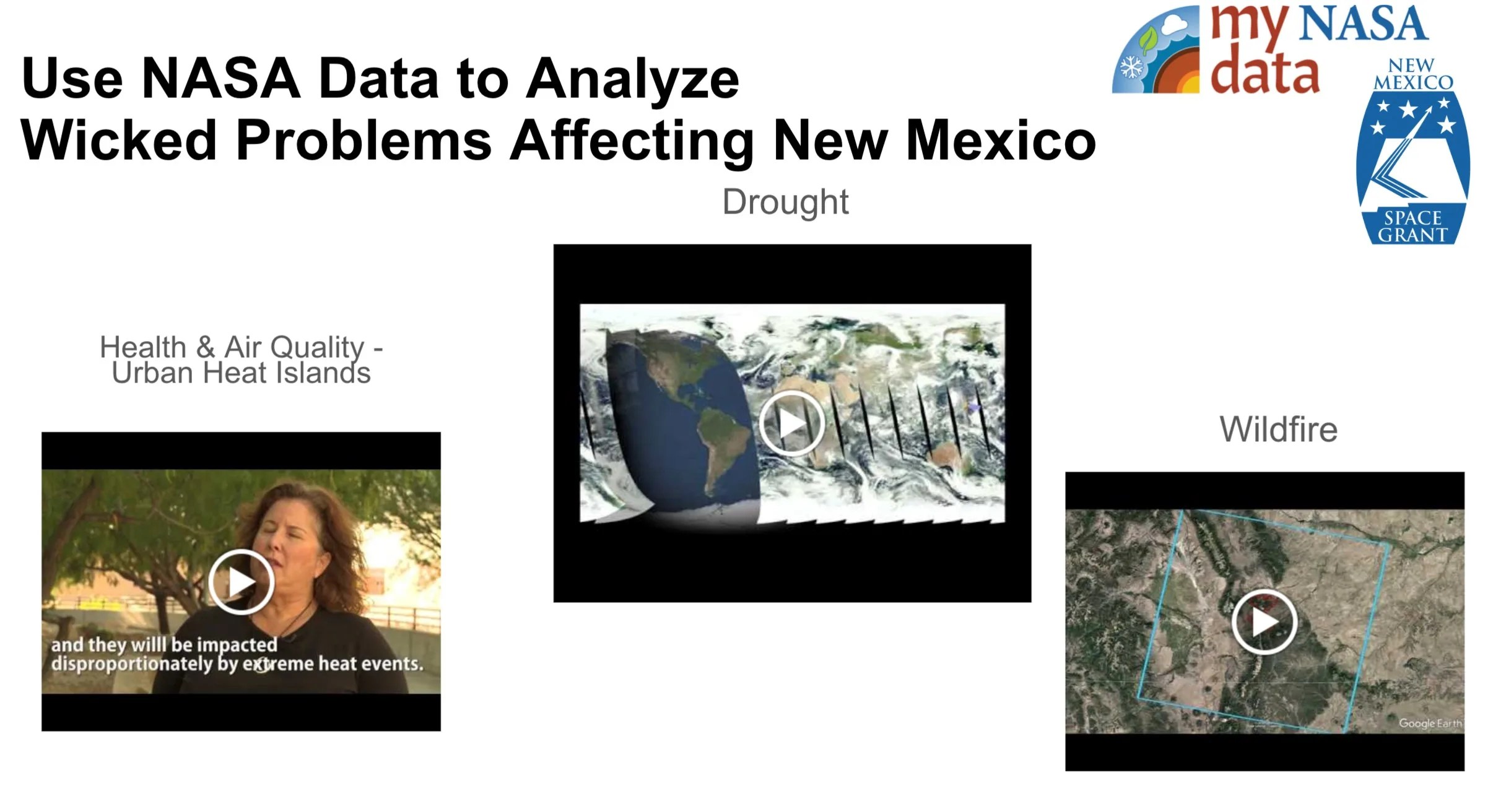 My NASA Data slide titled
