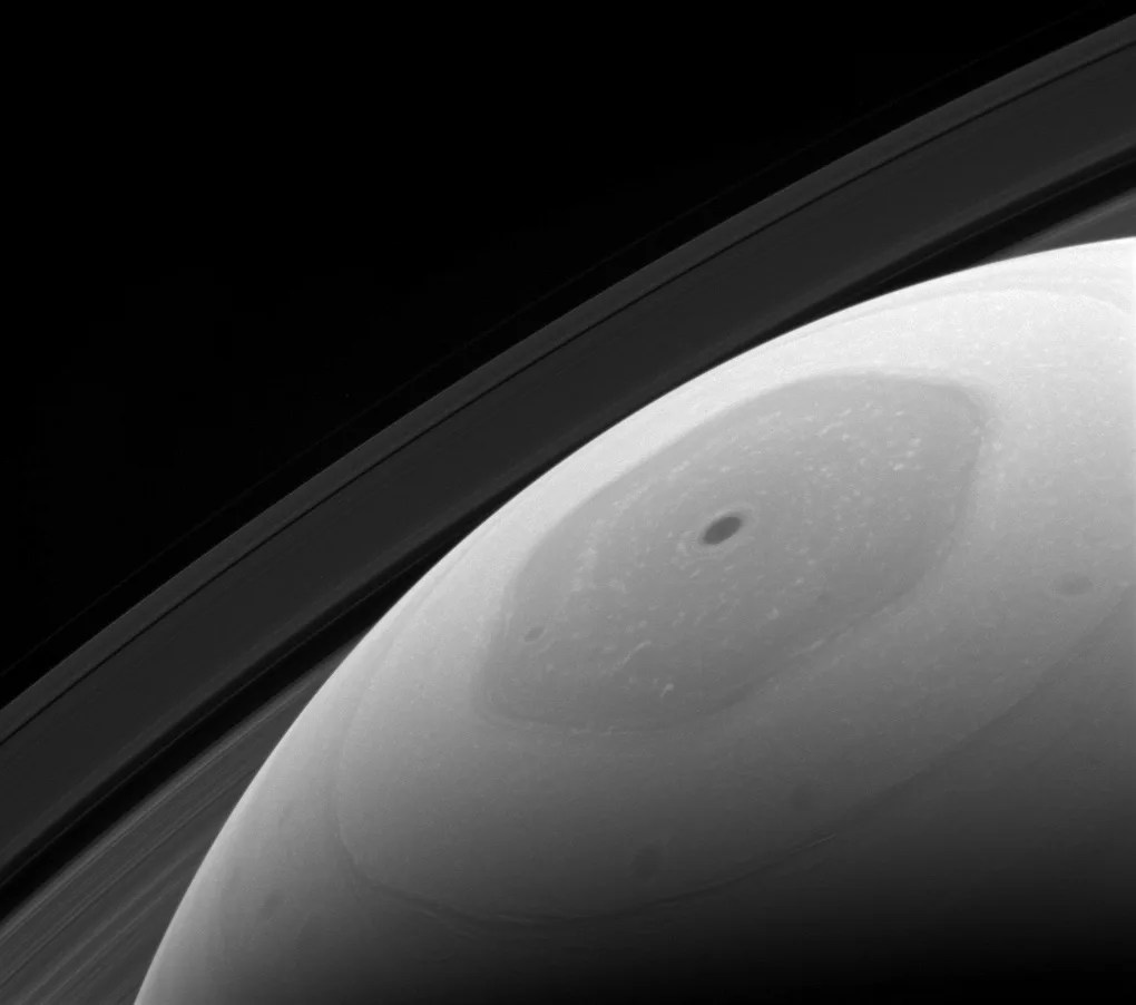 Saturn's hexagonal polar jet stream