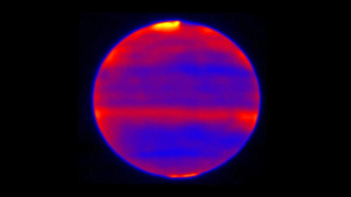 Color-enhanced view of Jupiter
