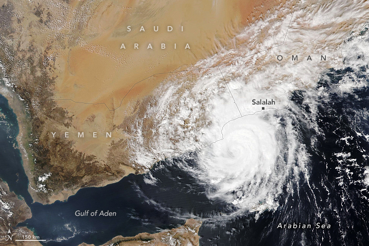 The storm threatens to bring heavy rains to Yemen and Oman.