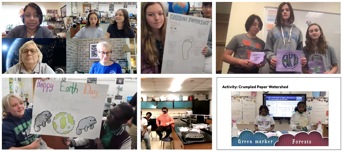Students participate in the virtual pre-Earth Day Event hosted by NIA-CISE Educators and selected guest speakers.