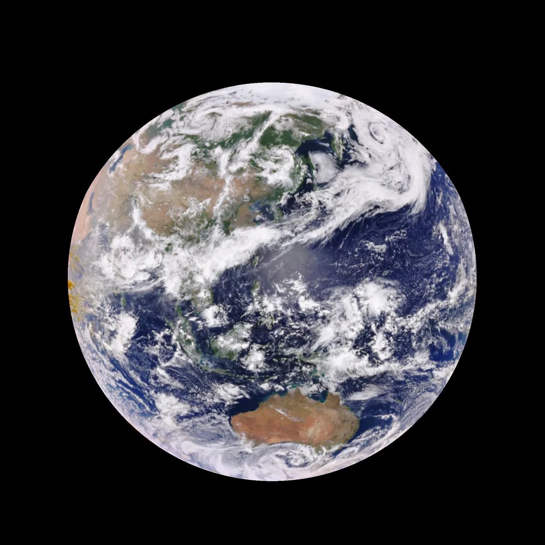 A full globe image of Earth taken from the DSCOVR satellite from a distance of 941,000 miles.