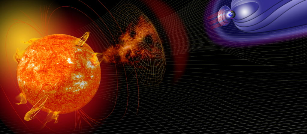 The Sun's plasma is so hot that the most energetic charged particles can escape from the Sun's gravity and fly away, out into space, called the solar wind. The solar wind defines the region around the Sun known as the heliosphere.