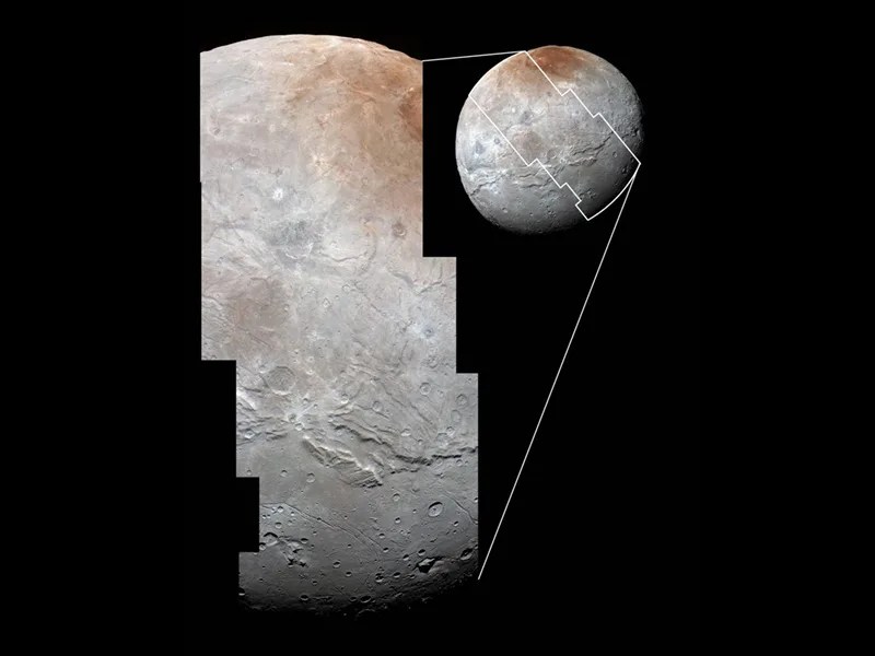 image of Charon with inset of landscape