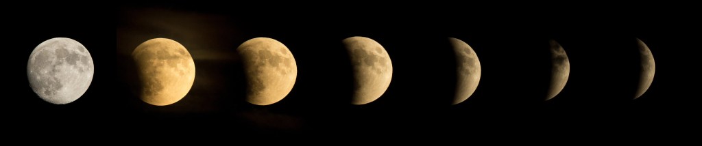 A composite of seven images shows the full Moon