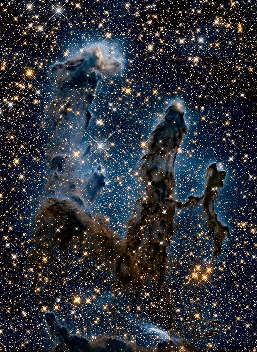 Pillars of Creation in Infrared