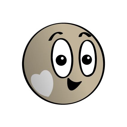 Cartoon illustration of Pluto