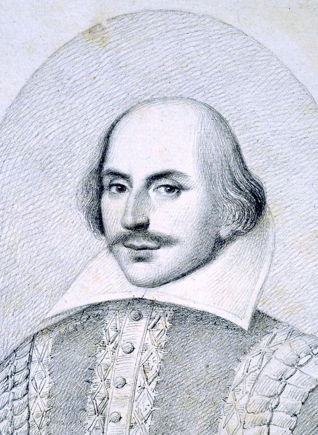 Drawing of William Shakespeare.