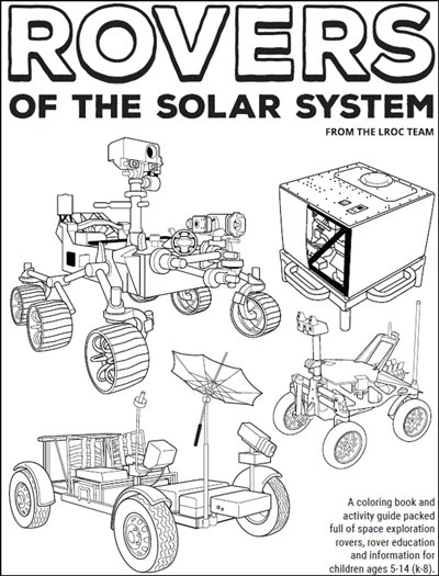 Rovers of the Solar System Coloring Sheet