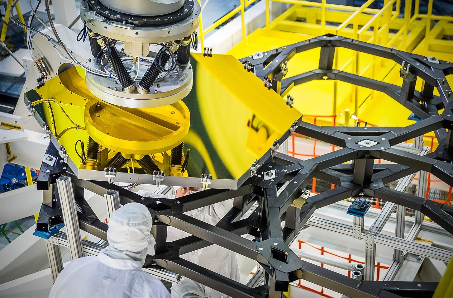 Webb Telescope Crew Flexes Robotic Arm at NASA