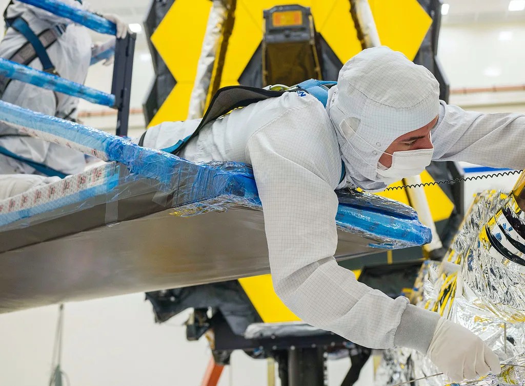 Engineers working on NASA’s James Webb Space Telescope