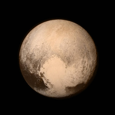 A color image of Pluto
