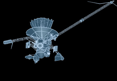 A drawing of the Galileo spacecraft. Click image for labeled version.