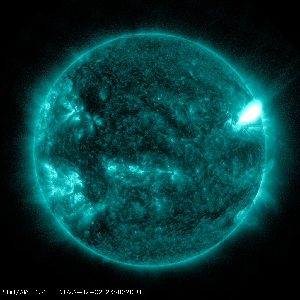 
			Sun Releases Strong Solar Flare - NASA Science			