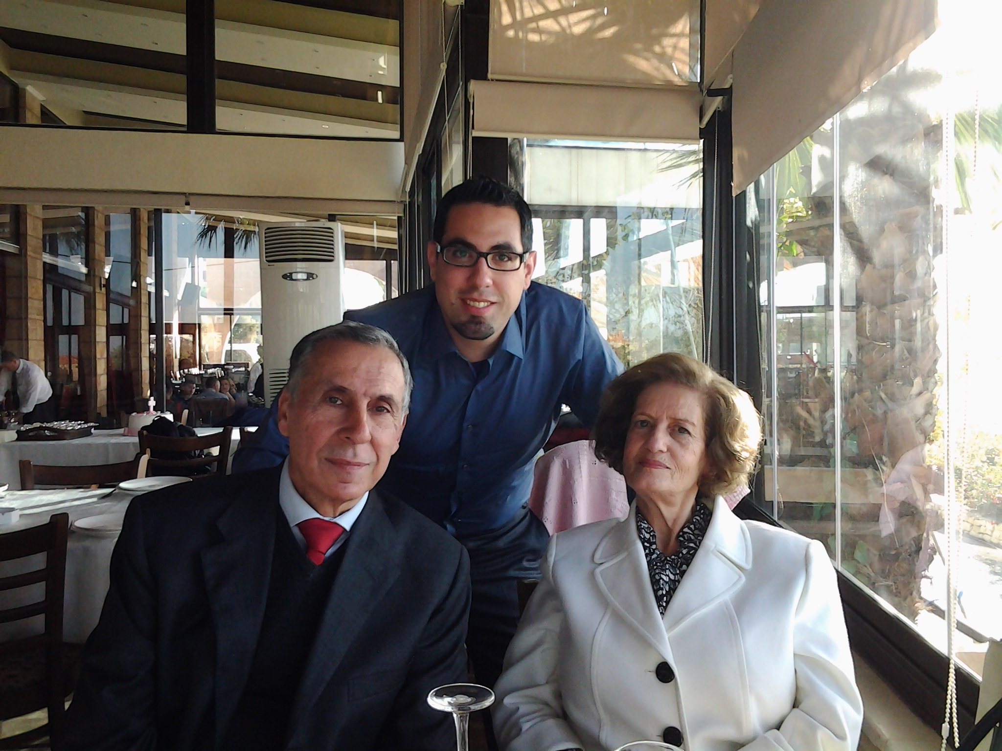 Alain Khayat with his parents Salma and Joseph.