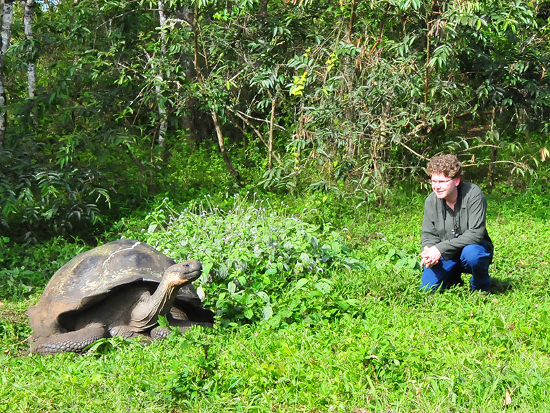 Bob and a giant tortoise